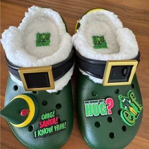 Crocs Green Elf-Themed Clogs with Fun Charms
